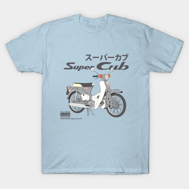 The classic 1970's Honda Super Cub C70 T-Shirt by ammghazali